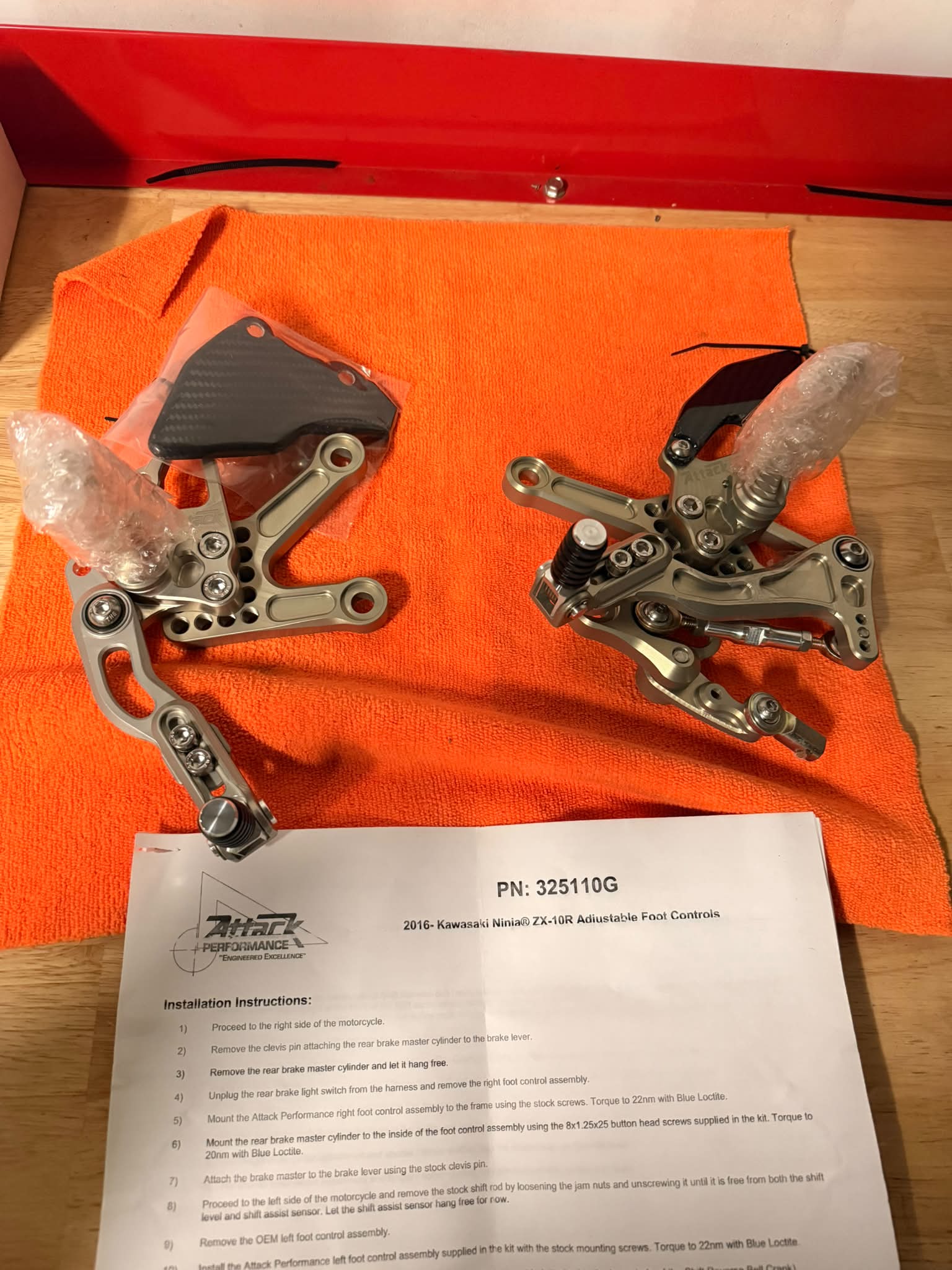 2016+ Kawasaki ZX-10R Attack Rearsets for Sale