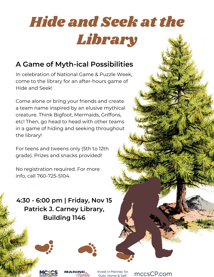 Release the beasts at... - MCCS Camp Pendleton - Libraries