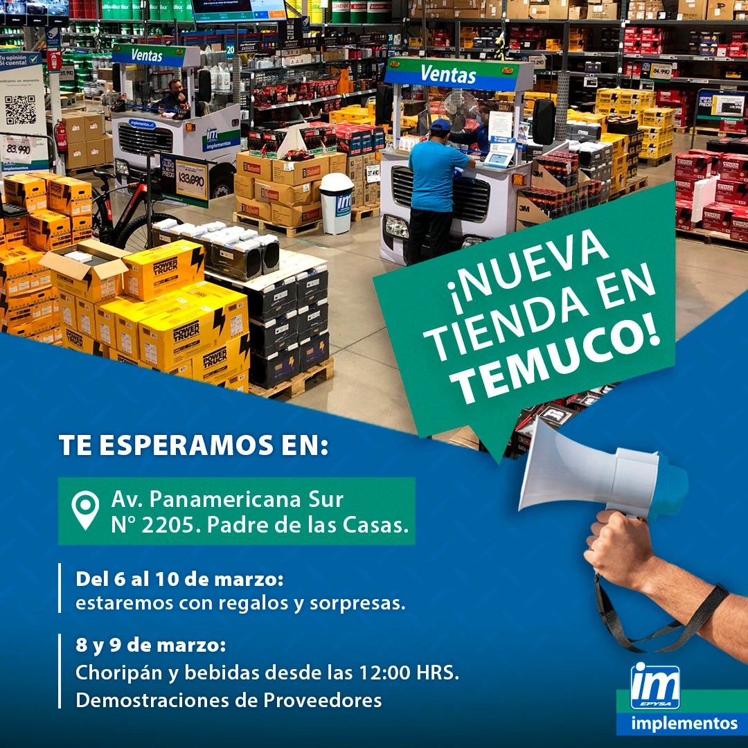 Implementos - Atención, gran inauguración 📣 Del 6 al 10...