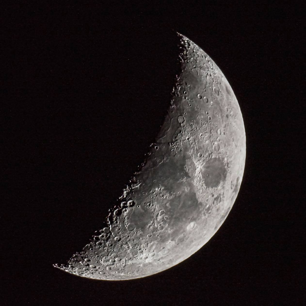 Last night's waxing crescent moon over Myrtle Beach. For those