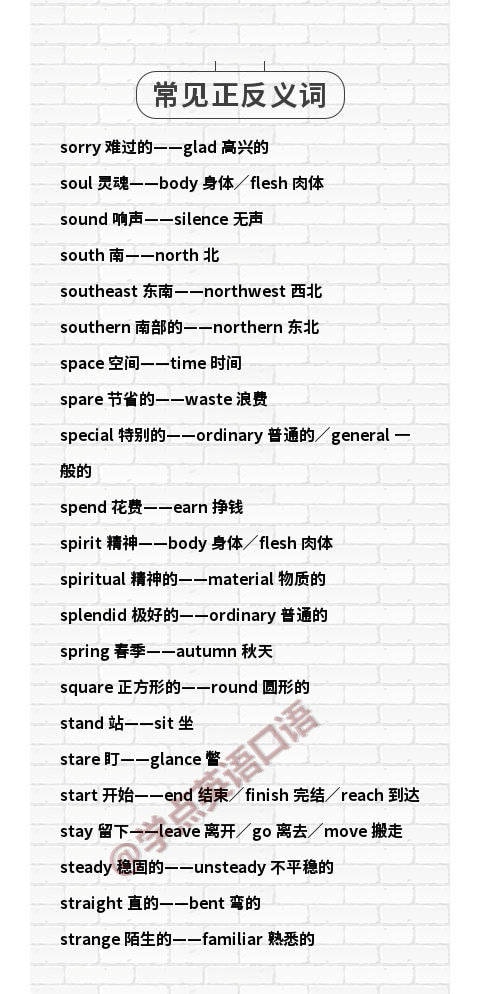 語錄天堂 英语单词反义词 好记又好用 Facebook