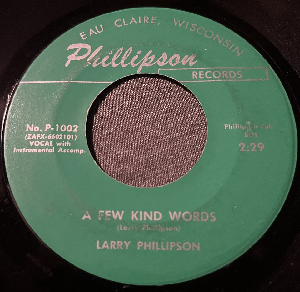 drop OST LP レコード Phillipson Records, a Wisconsin label