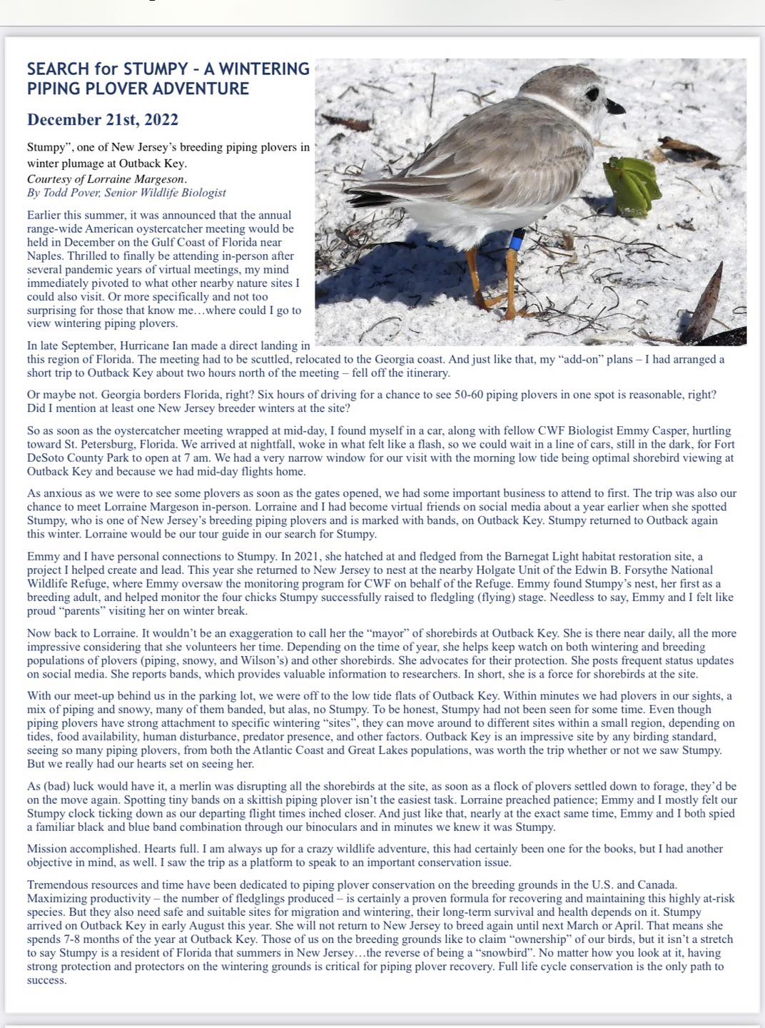 Our January Conservation... - Peace River Audubon Society | Facebook