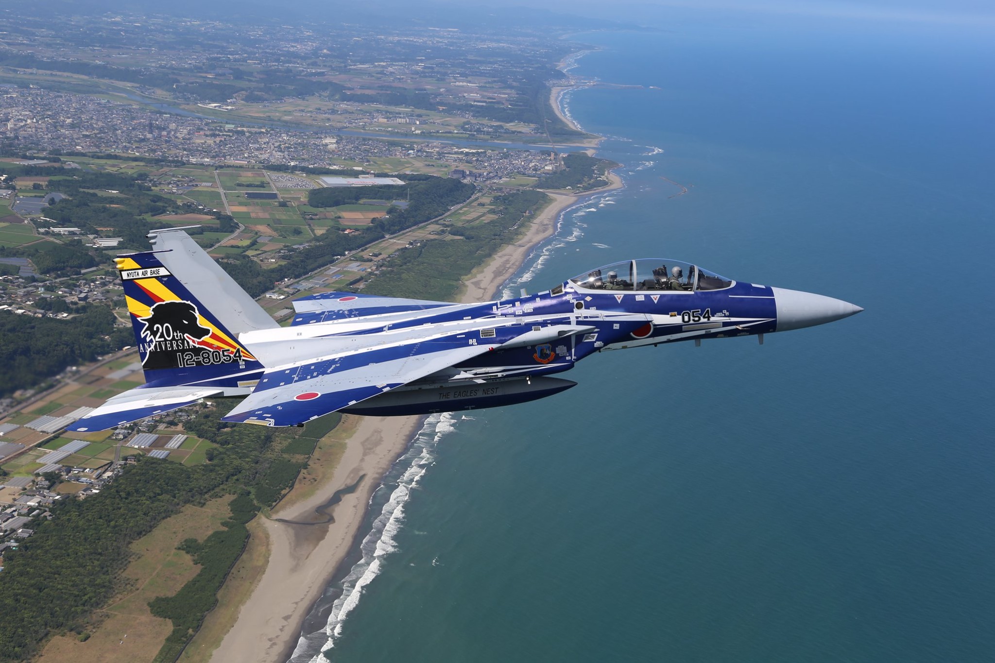 航空自衛隊の主力戦闘機F-15に都井岬の岬馬がデザイン】 新富町の