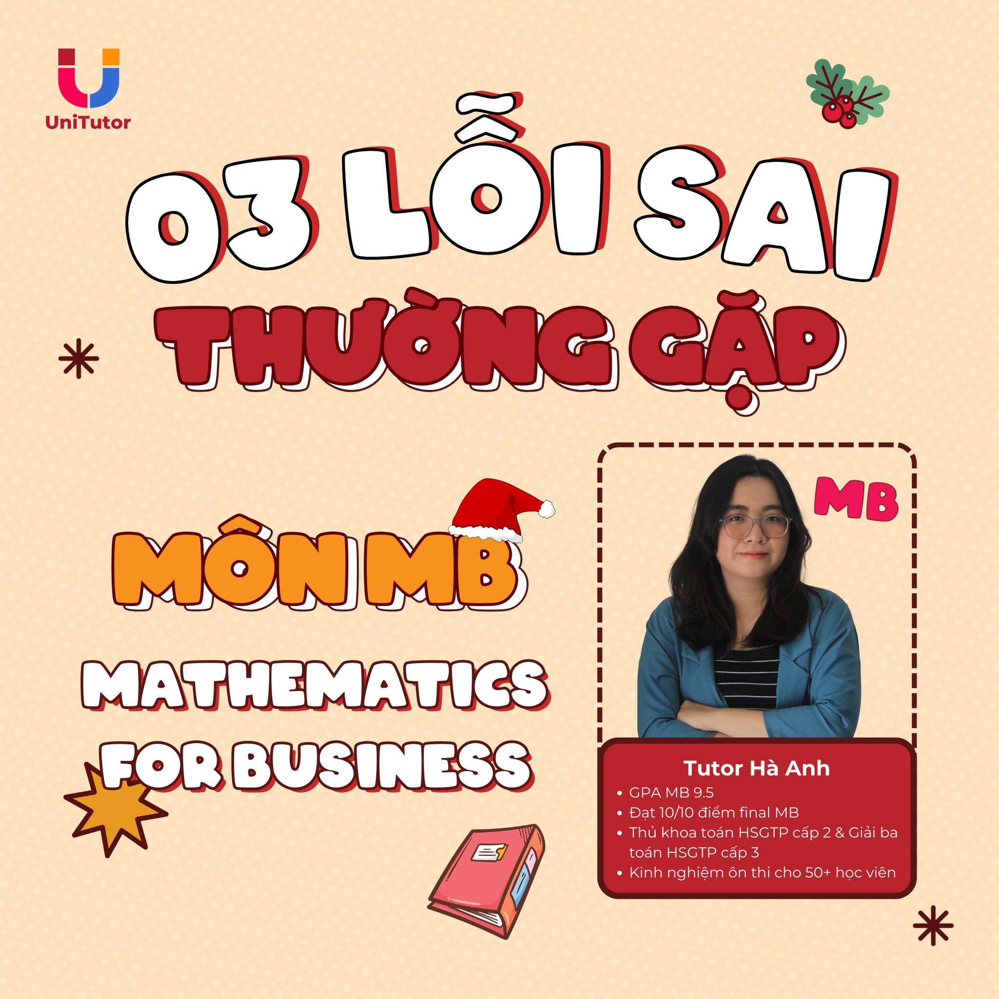 UniTutor - 🎄3 LỖI SAI THƯỜNG GẶP KHI THI MÔN MATHEMATICS... | Facebook