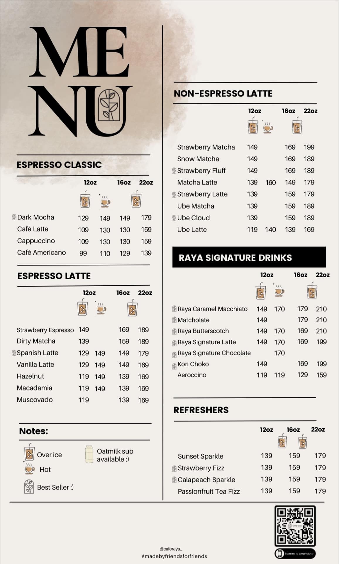 Café Raya - updated menu ♡•ᴗ• | Facebook