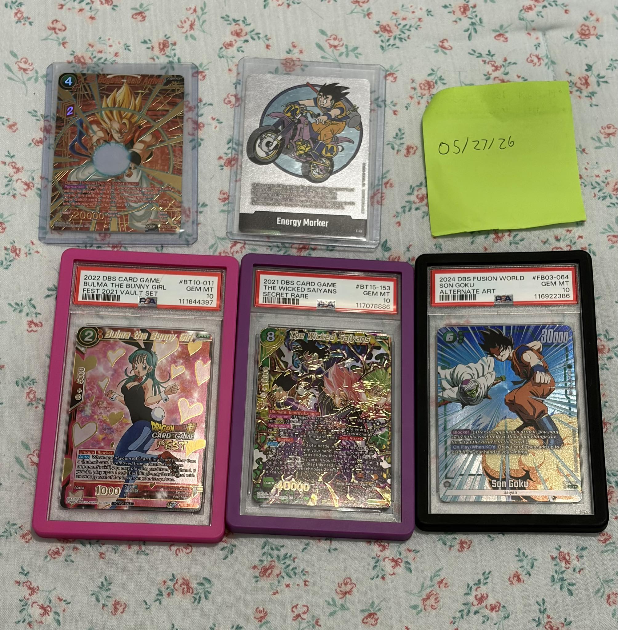 PSA 10 (Rare sequential) Set Dragon Ball Super Son Goku FP-006 