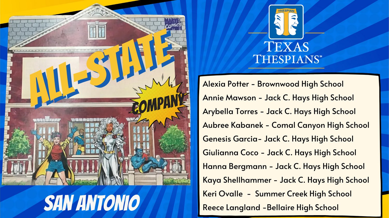 Texas Thespians - Congratulations to the 2023 San Antonio... | Facebook
