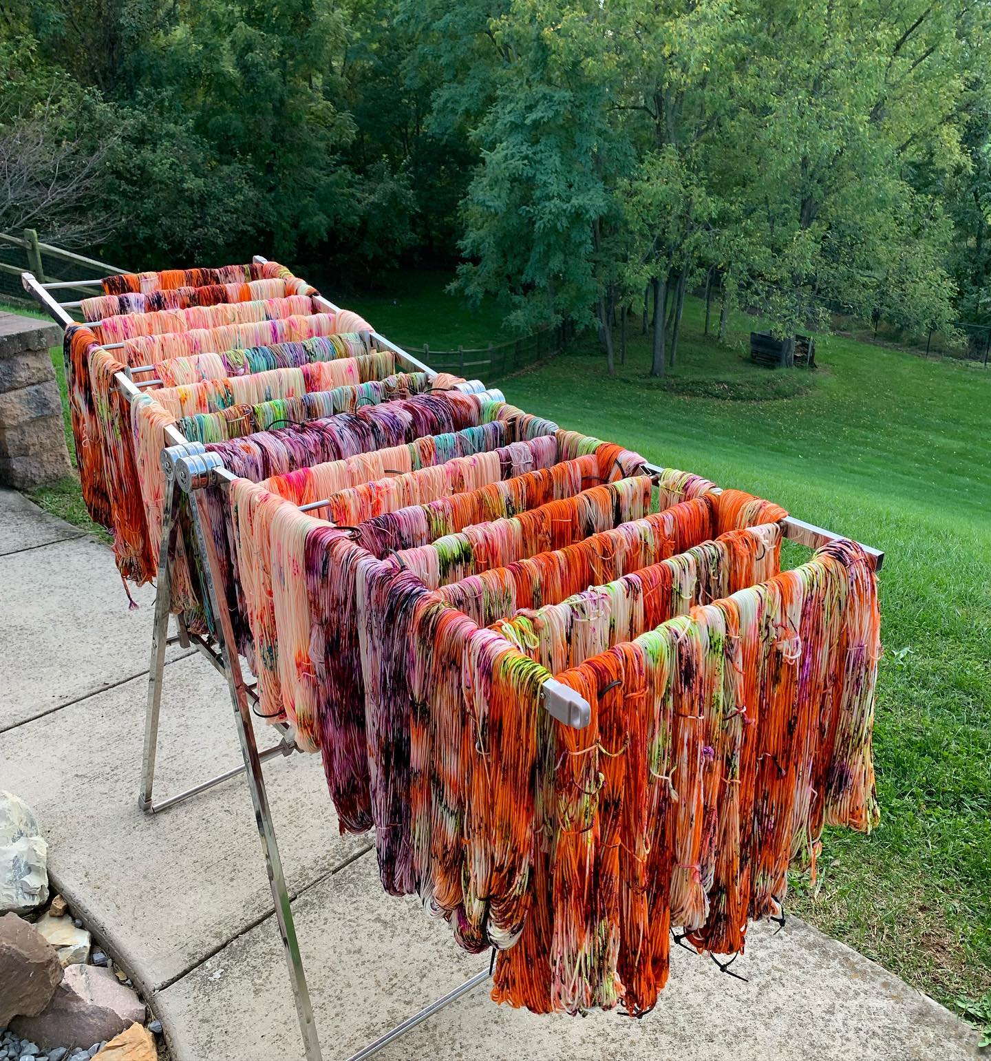 Wool - A very full and spooky drying rack for @indieuntangled 👻💕🎶🦇 ...