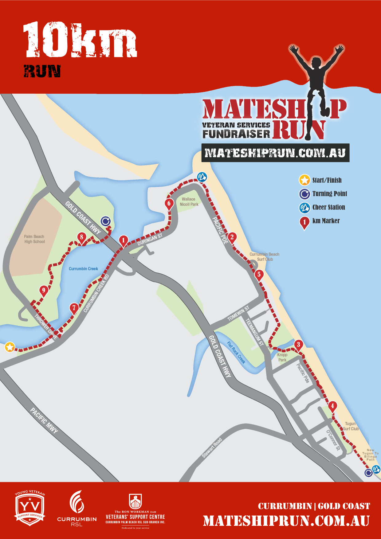Mateship Run - The 10km run course map! 🏃🏽‍♂️ What event...