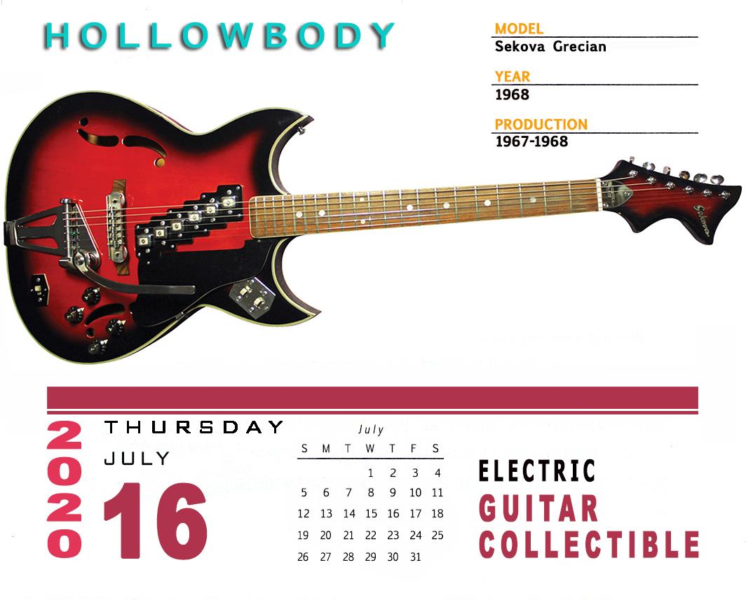 60's Sekova Grecia Semi Hollowbody Six Pickup Stereo Electric