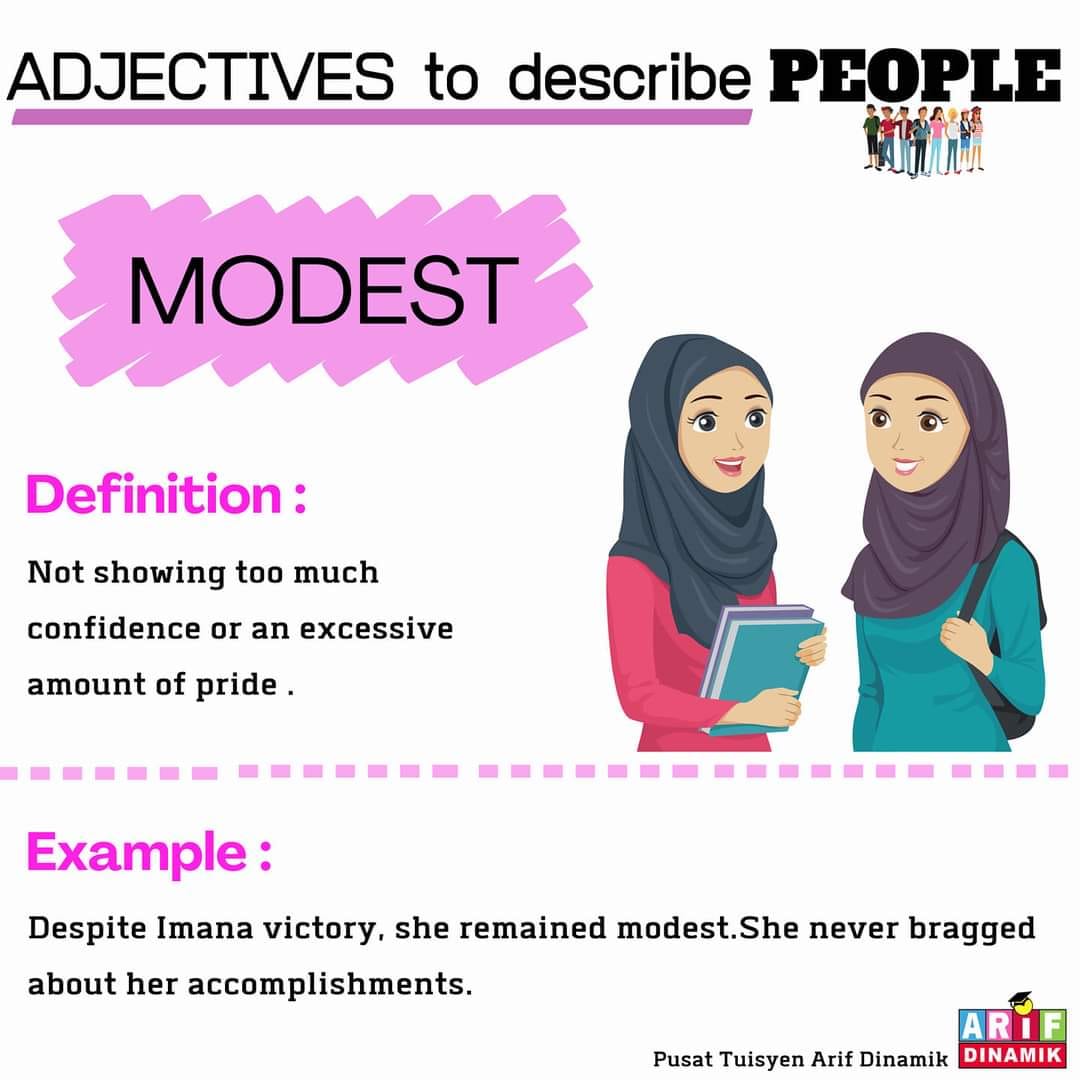 Adjectives to describe people... - Pusat Tuisyen Arif Dinamik | Facebook