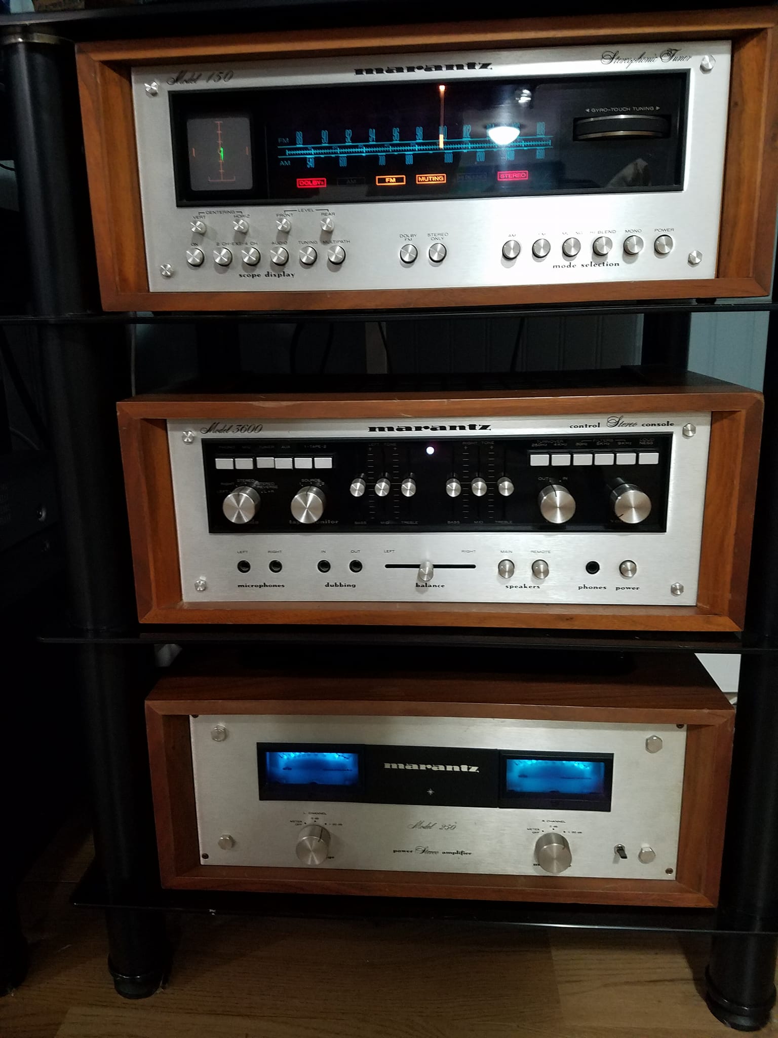 This is a vintage Sharp GX-3R stereo system with a separate RP-3R