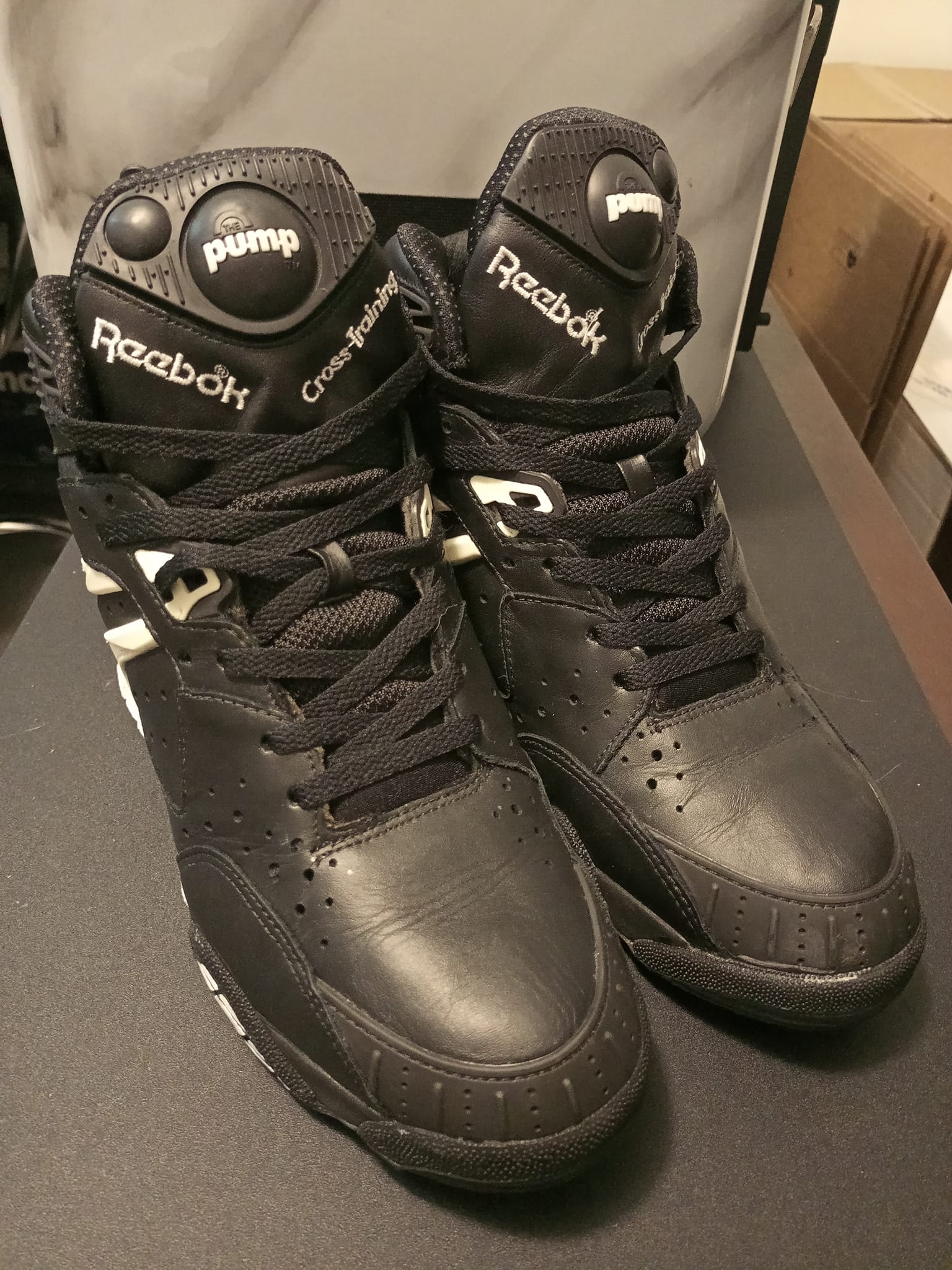 My Vintage Reebok Stuff basketball sneakers. I know they