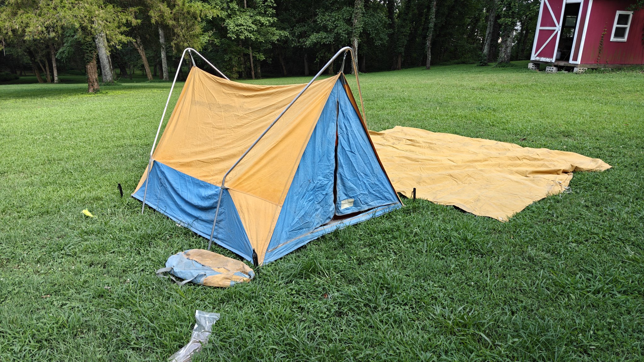 1960s Ted Williams Sears tent for sale with canvas rain shield