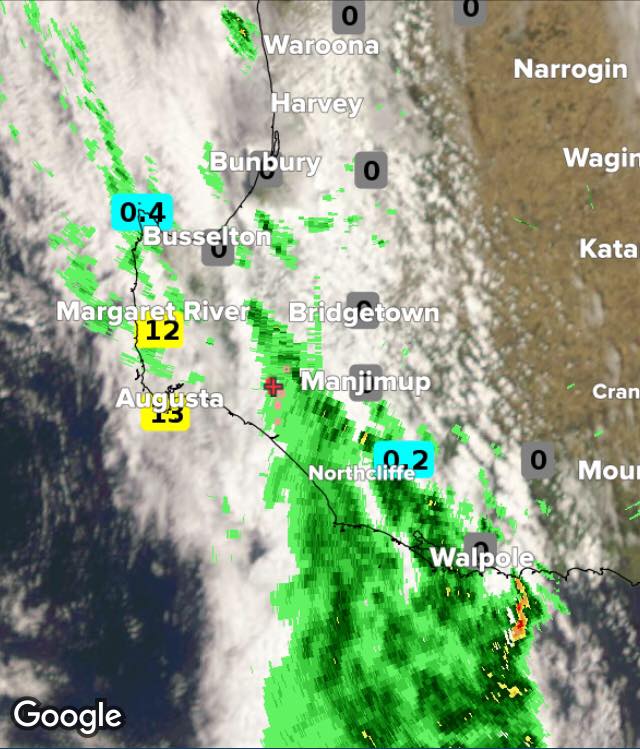 Perth Weather Live - RADAR UPDATE 11.15 7/12/19 Some light showers ...
