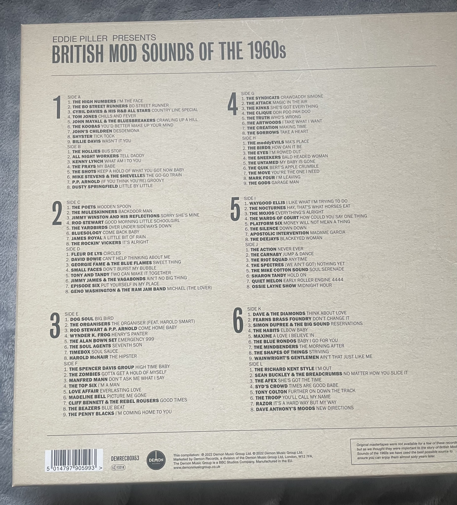 Eddie Pillar presents British Mod Sounds of the 1960s (2022 Demon