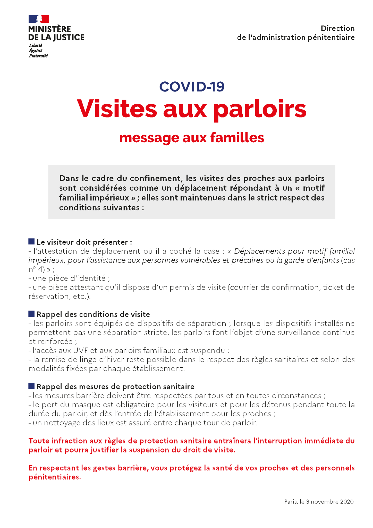 Lettre De Demande De Parloir Pour Bebe