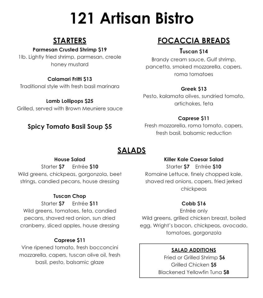 ️ ️NEW MENU ITEMS!!! ️ ️ We’ve... - 121 Artisan Bistro
