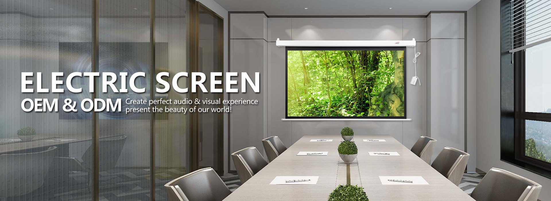 Projection screen communication and sales