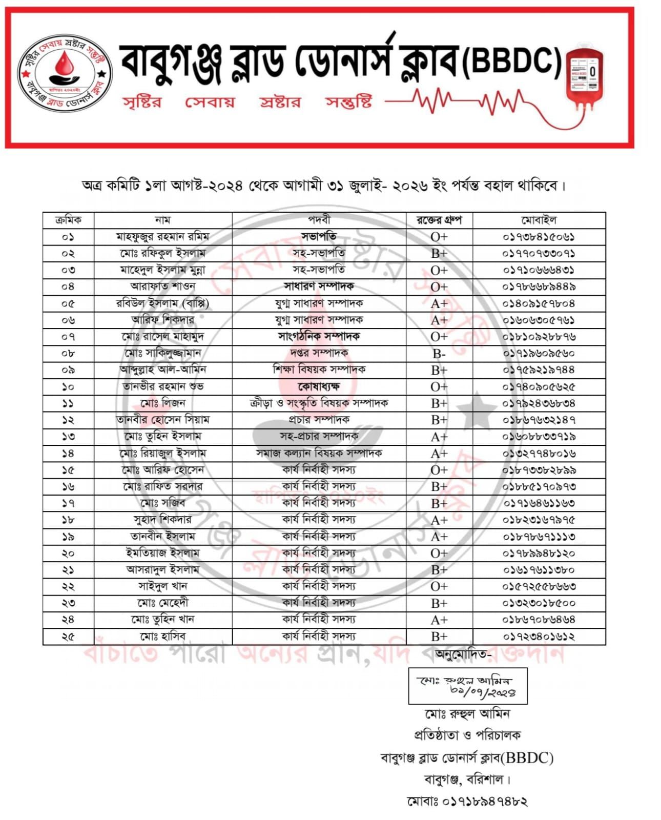 বাবুগঞ্জ ব্লাড ডোনার্স ক্লাব(BBDC) | কার মাধ্যমে রক্তদানে ও রক্ত সংগ্রহ ...