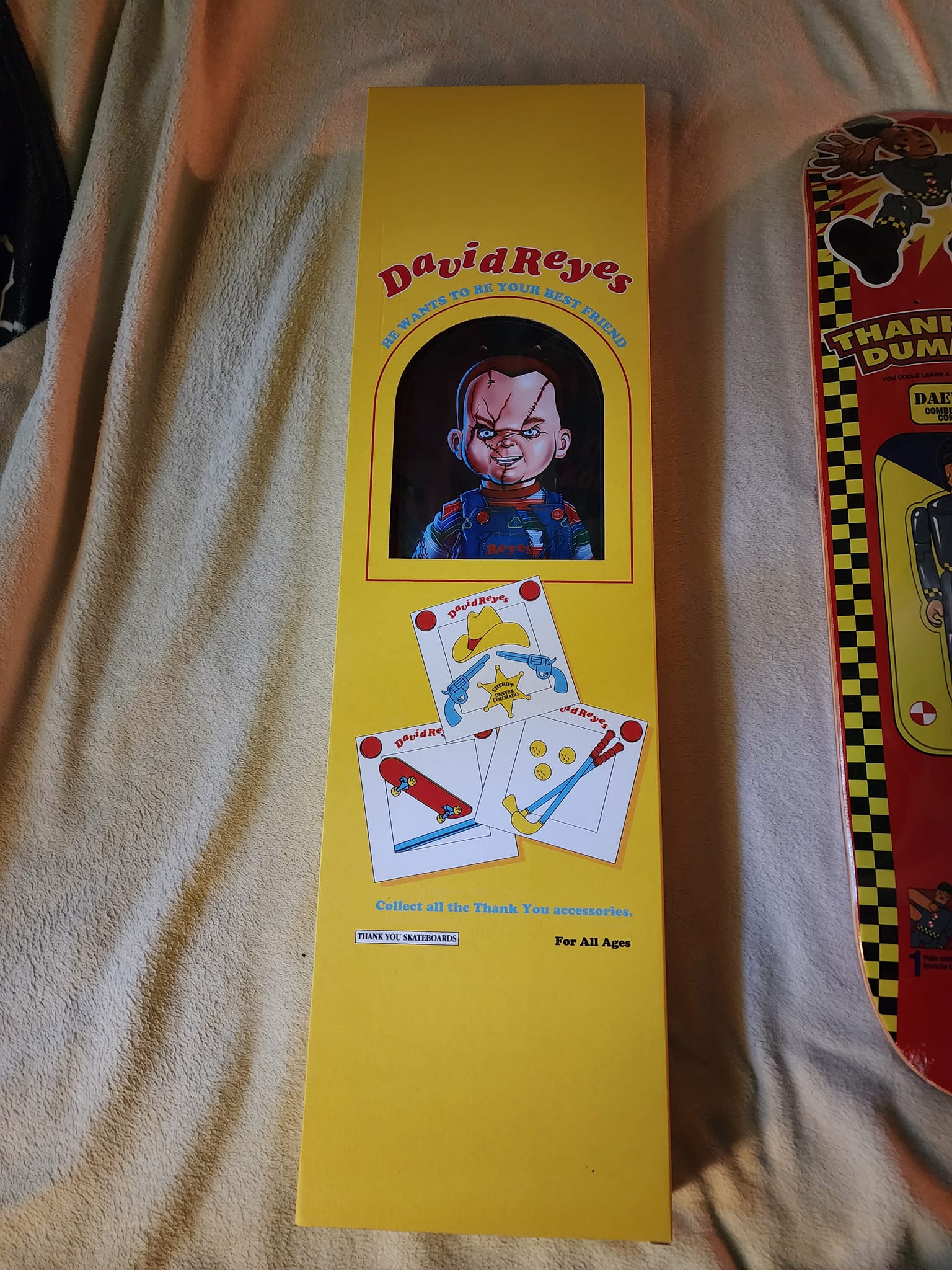 thankyouskateboard デッキ　David Reyes チャッキー Rare David Reyes Good Guys Chucky doll deck by Thank You Skateboards