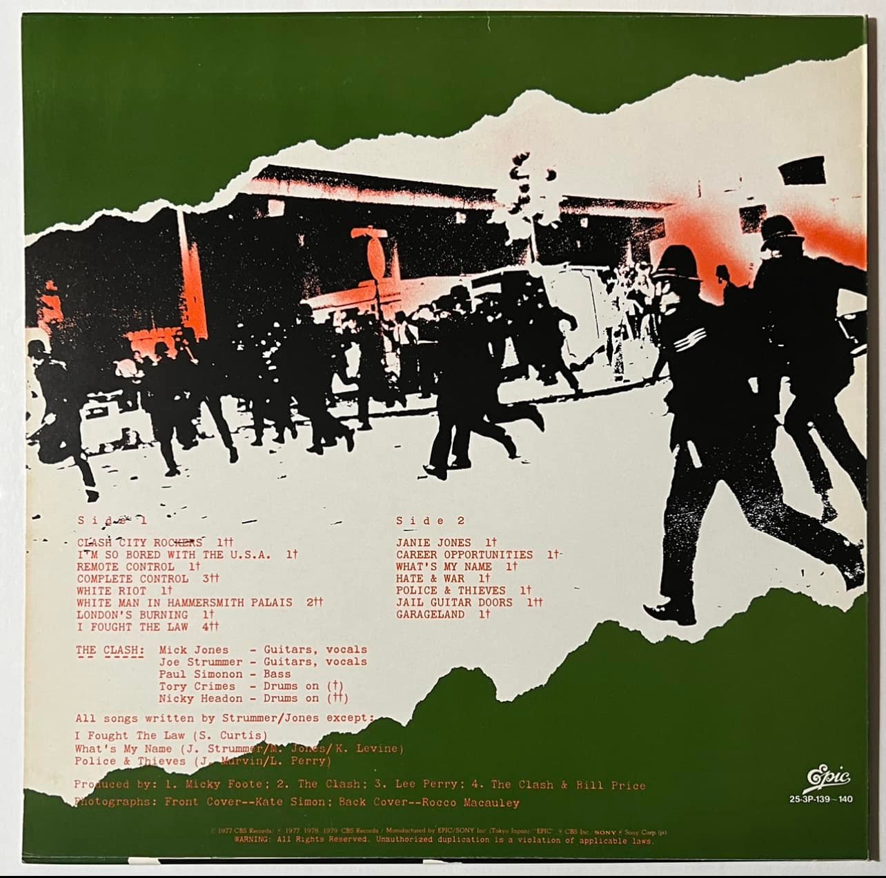 THE CLASH 'Pearl Harbour '79' + 7