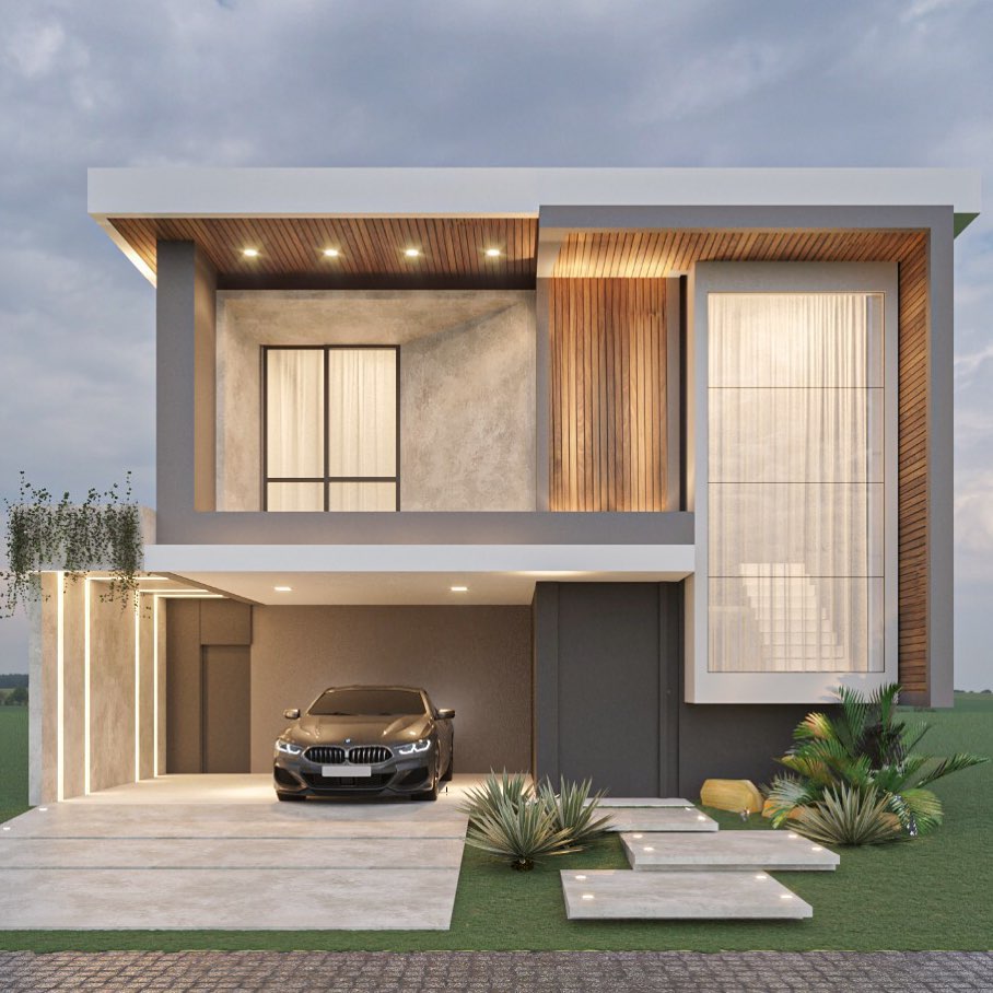Maddy - ️ Modern House Exterior Design 😍 Rate out of 1 to...