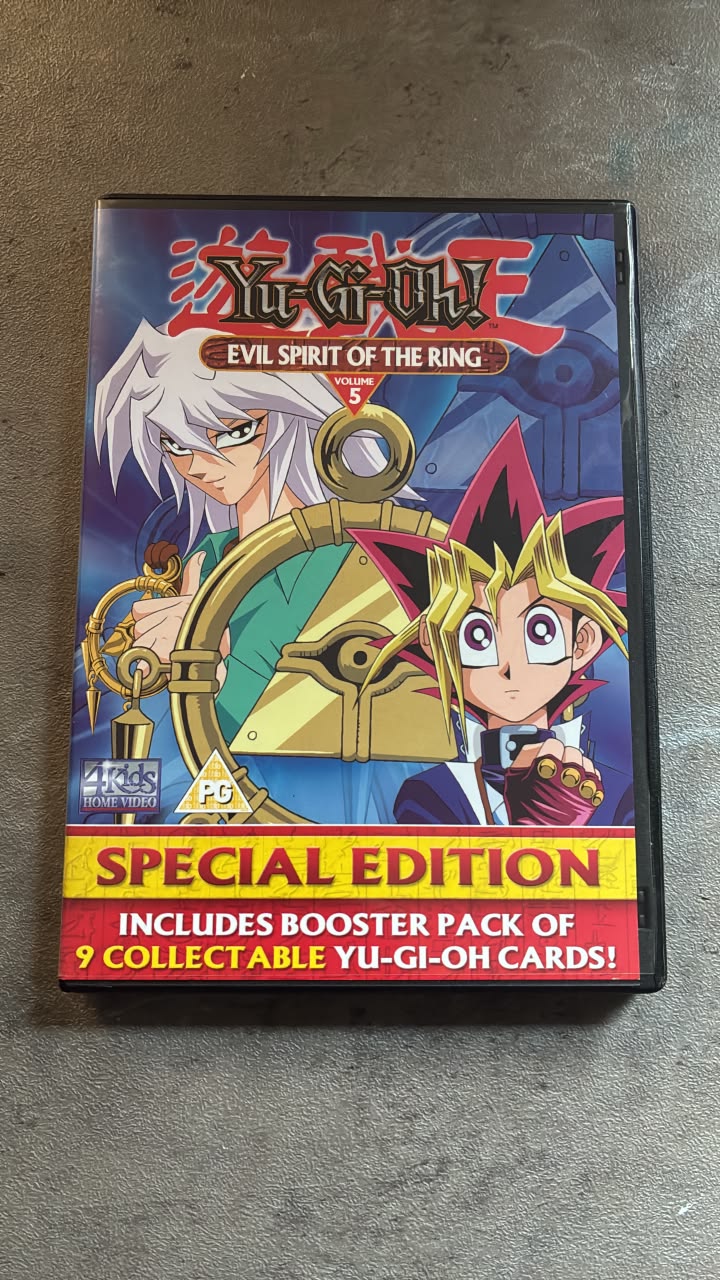 Yu-Gi-Oh DVD with 9 original cards for sale