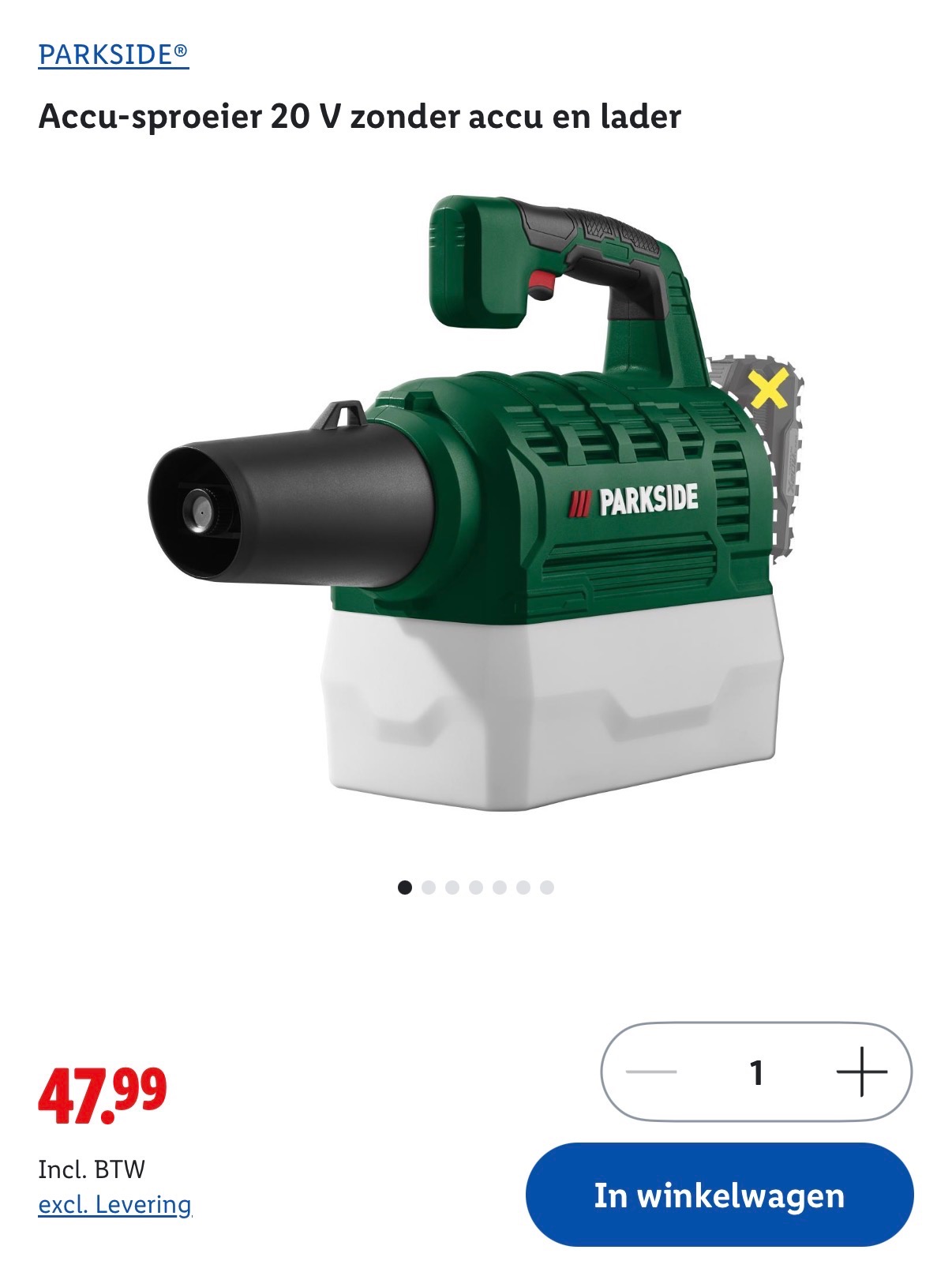 Neues 20V Gerät von Parkside Sprühgerät (gesehen bei Lidl.NL) Bin gespannt, wann es bei uns im Handel erscheint