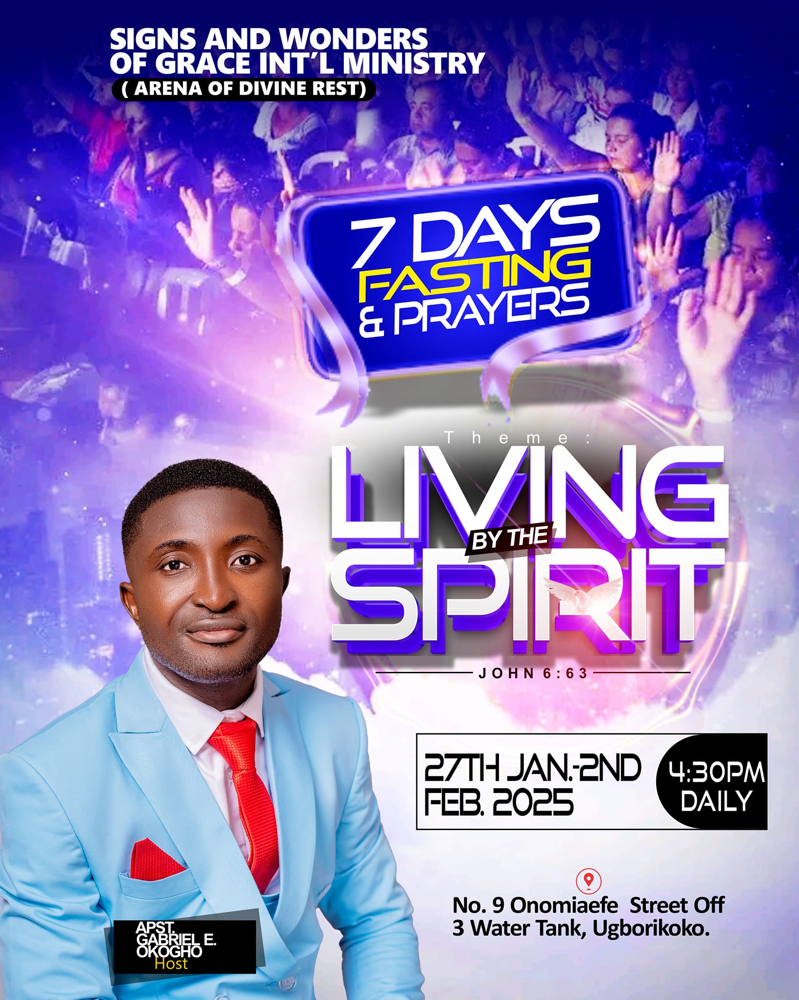 Join us for 7 Days of Fasting & Prayers at Faith Arena! 📅 Monday