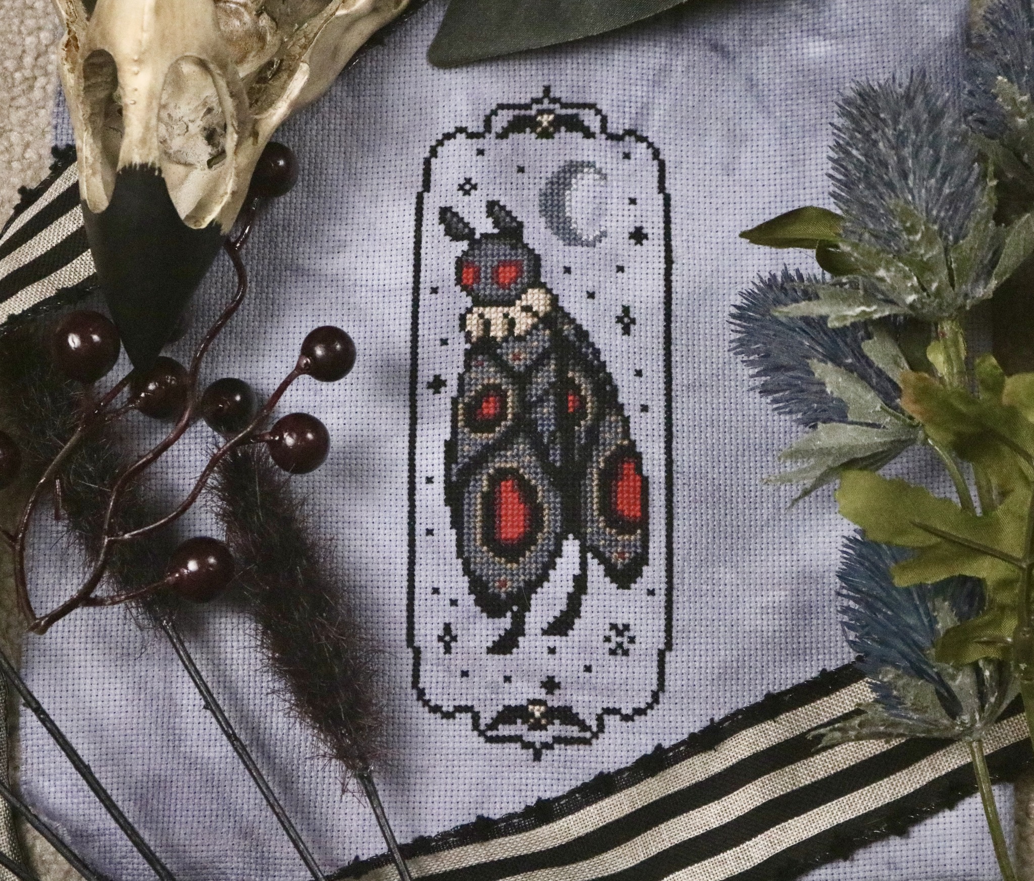 🧌 Mothman, Jersey Devil, and Banshee Embroidery Kits are now