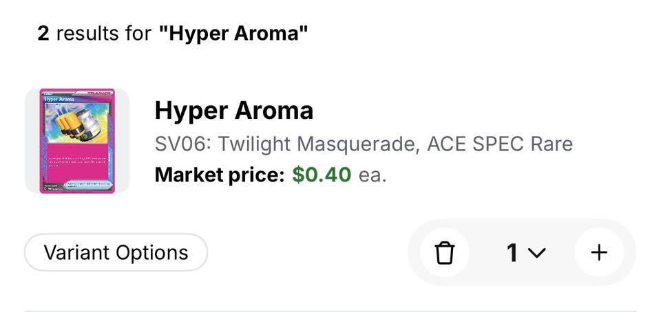 hyper aroma pokemon card price – Twilight Masquerade – 152/167 – Ace Spec – Collectible Card – 1 Toys & Games proudly serving delicious food Hyper Aroma #152 Prices |