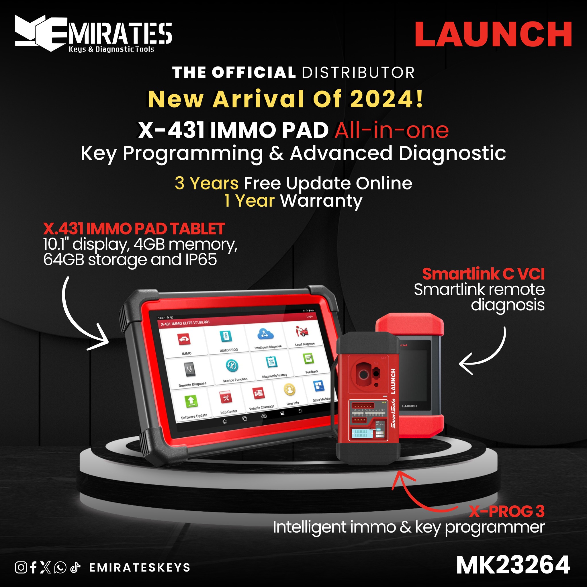 Emirates Keys - 🔥 New Arrival Of 2024! 🔥 💼📟 X-431 Immo...