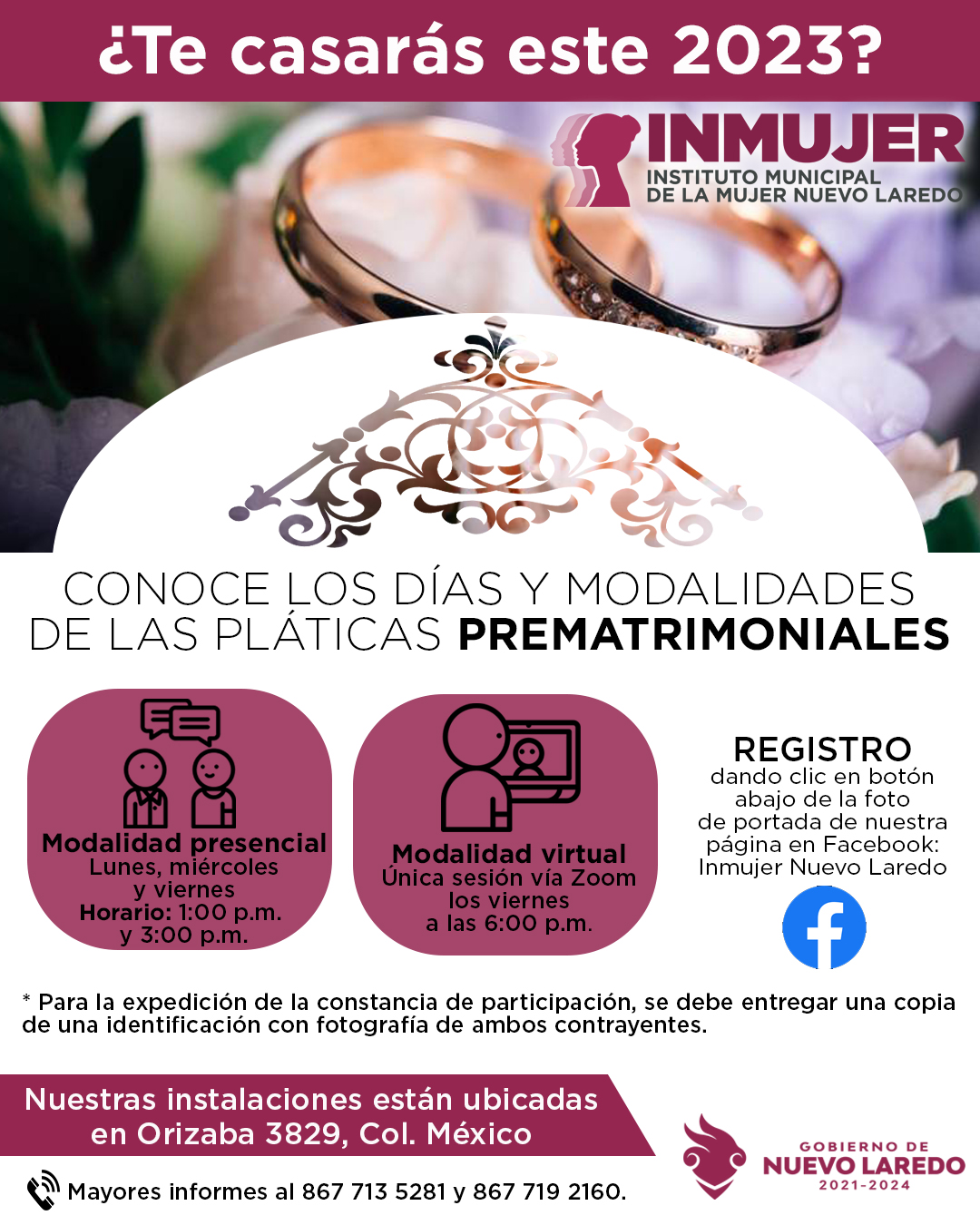 Inmujer Nuevo Laredo - #PláticasPrematrimoniales ¿Estás próximo a ...