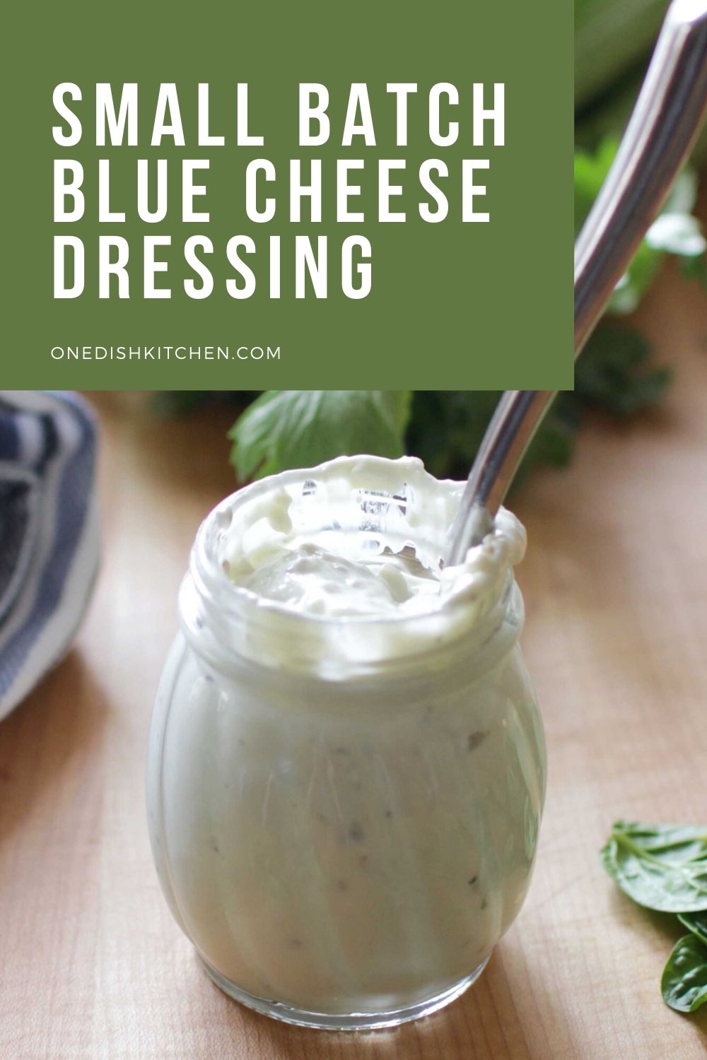 Simple, tasty Homemade Blue Cheese Dressing. Recipe at https://www.billyparisi.com/homemade-blue-cheese-dressing-recipe