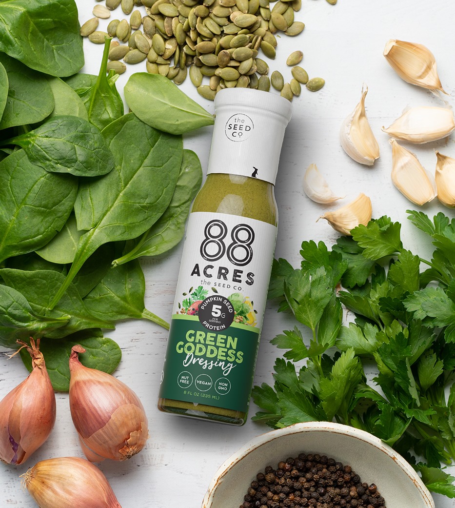 88 acres green goddess dressing Definitely tastes like Goddess. It's nice and cooling for a summer meal.