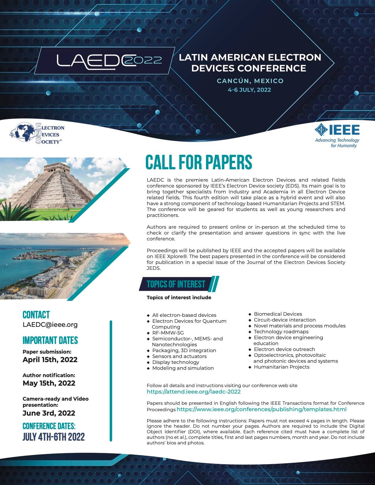Call... - LAEDC - Latin American Electron Devices Conference
