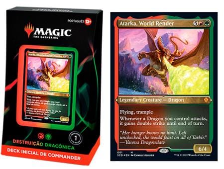 draconic destruction mtg card list Magic: The Gathering Starter Commander Deck  (Red-Green) | Ready-to-Play Deck for Beginners and Fans | Ages 13+ Further upgrades to Draconic Destruction