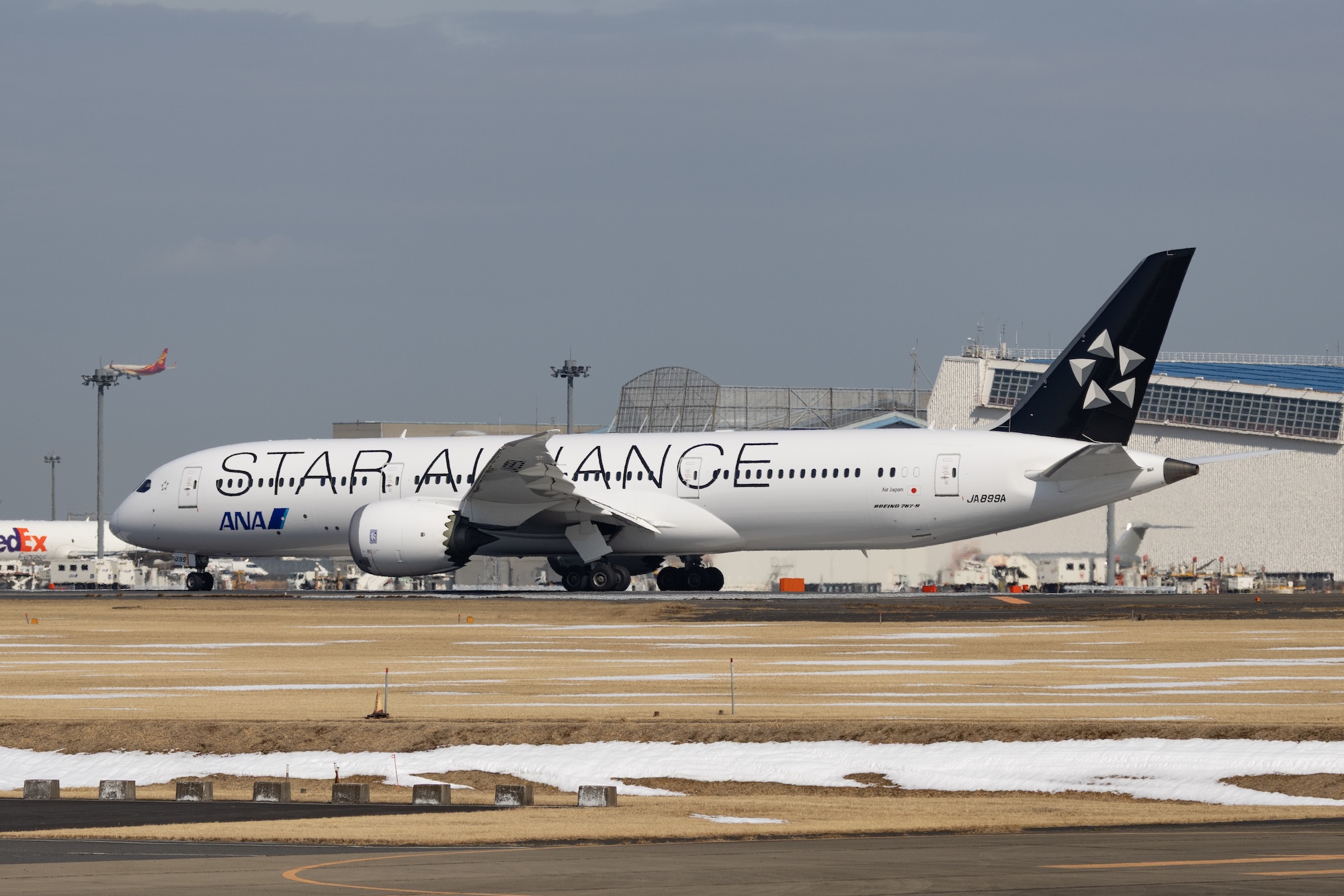 全日空 Boeing 787-9 スターアライアンス特別塗装機 成田空港から離陸