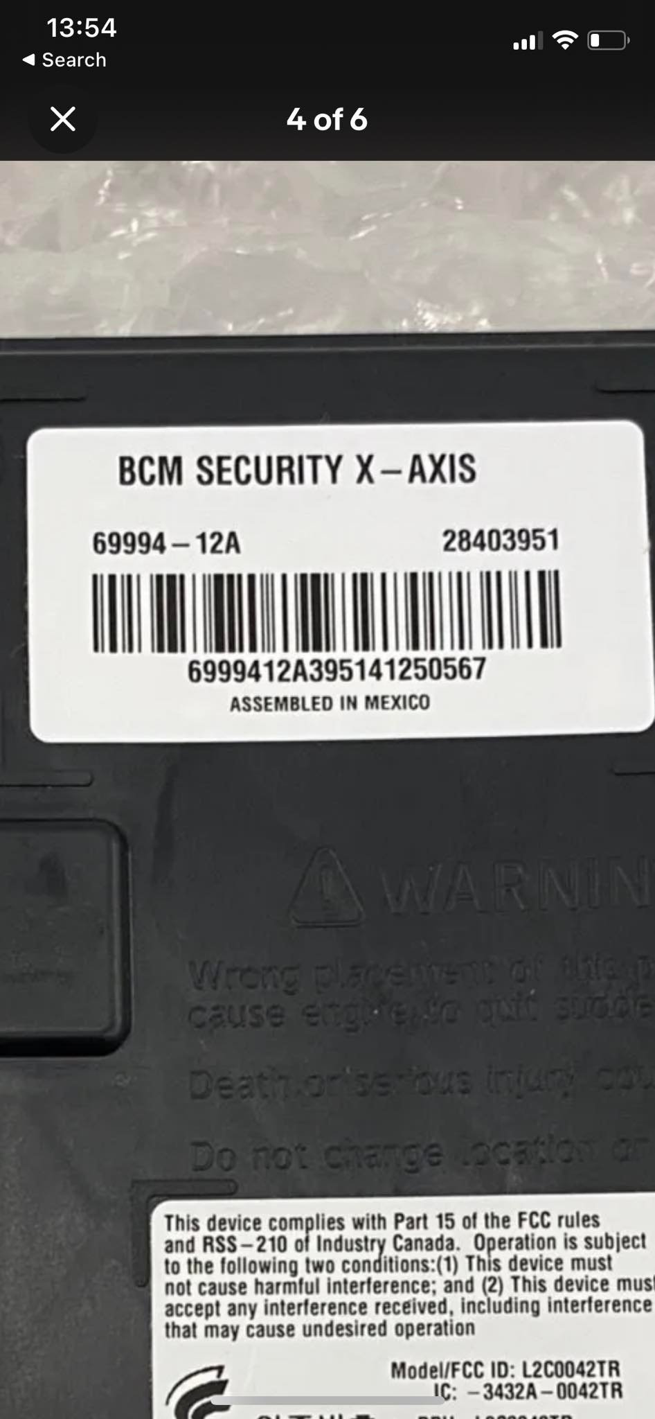 Will a nos bcm fit a 2017 fxdl motorcycle?