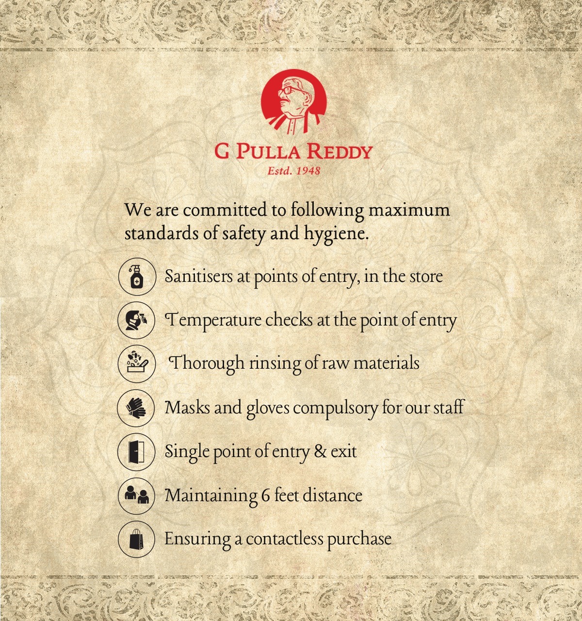 Your safety remains at the heart of... - G Pulla Reddy Sweets | Facebook