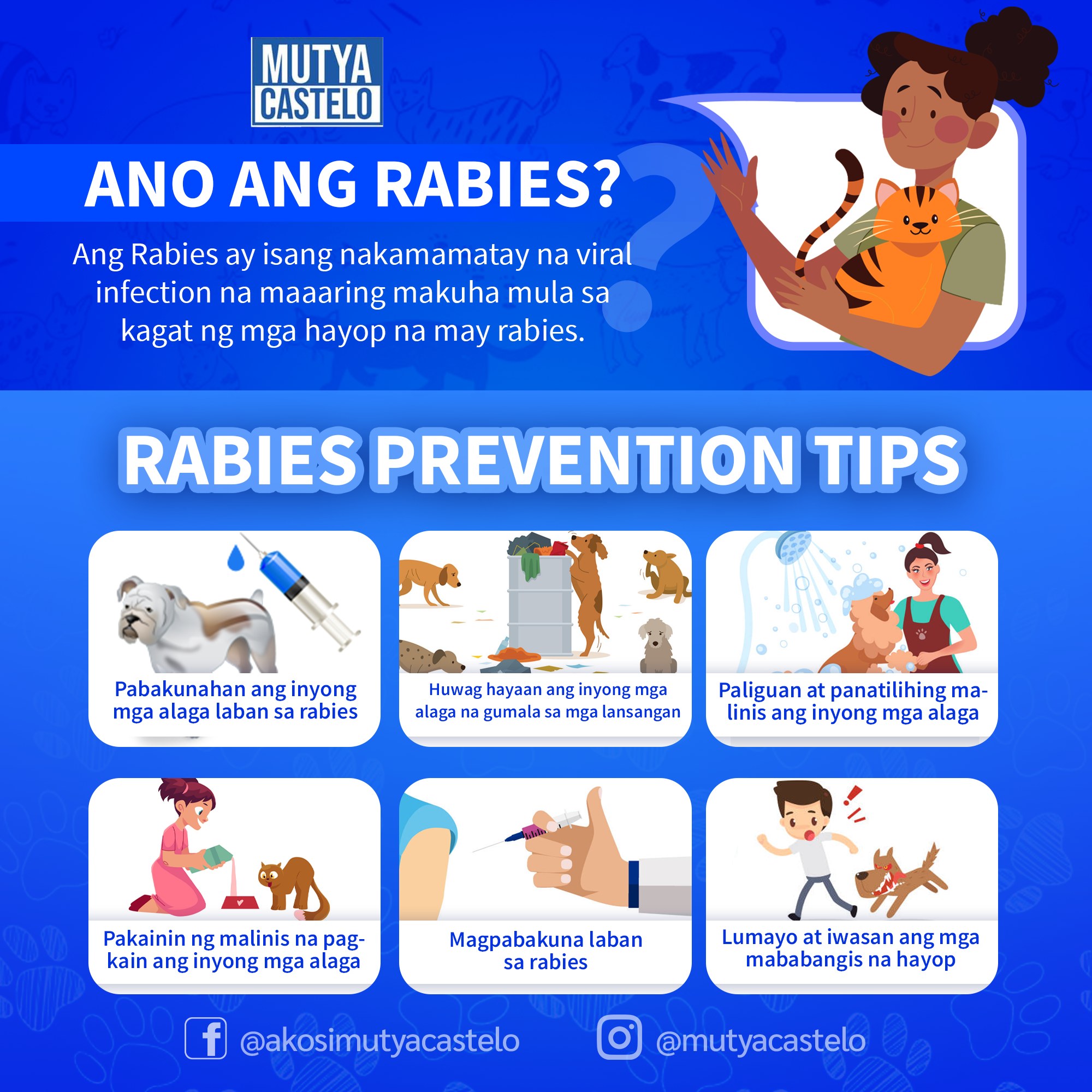 Mutya Castelo - RABIES AWARENESS MONTH 🐶🐱 Ngayong buwan... | Facebook