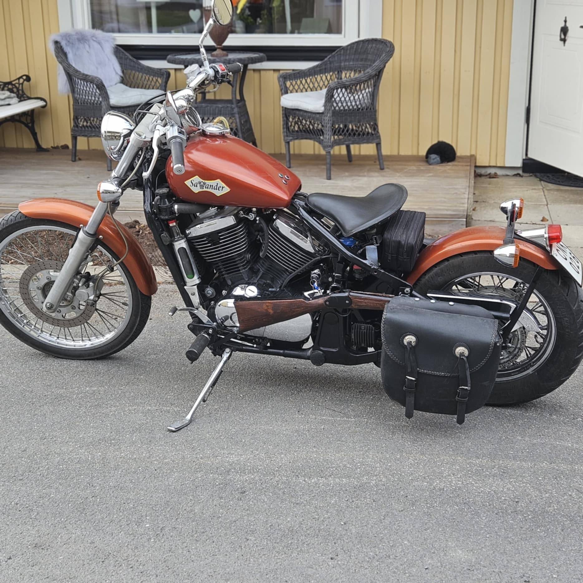 Custom Swedish Savander 800 motorcycle build from 1995 Kawasaki VN800