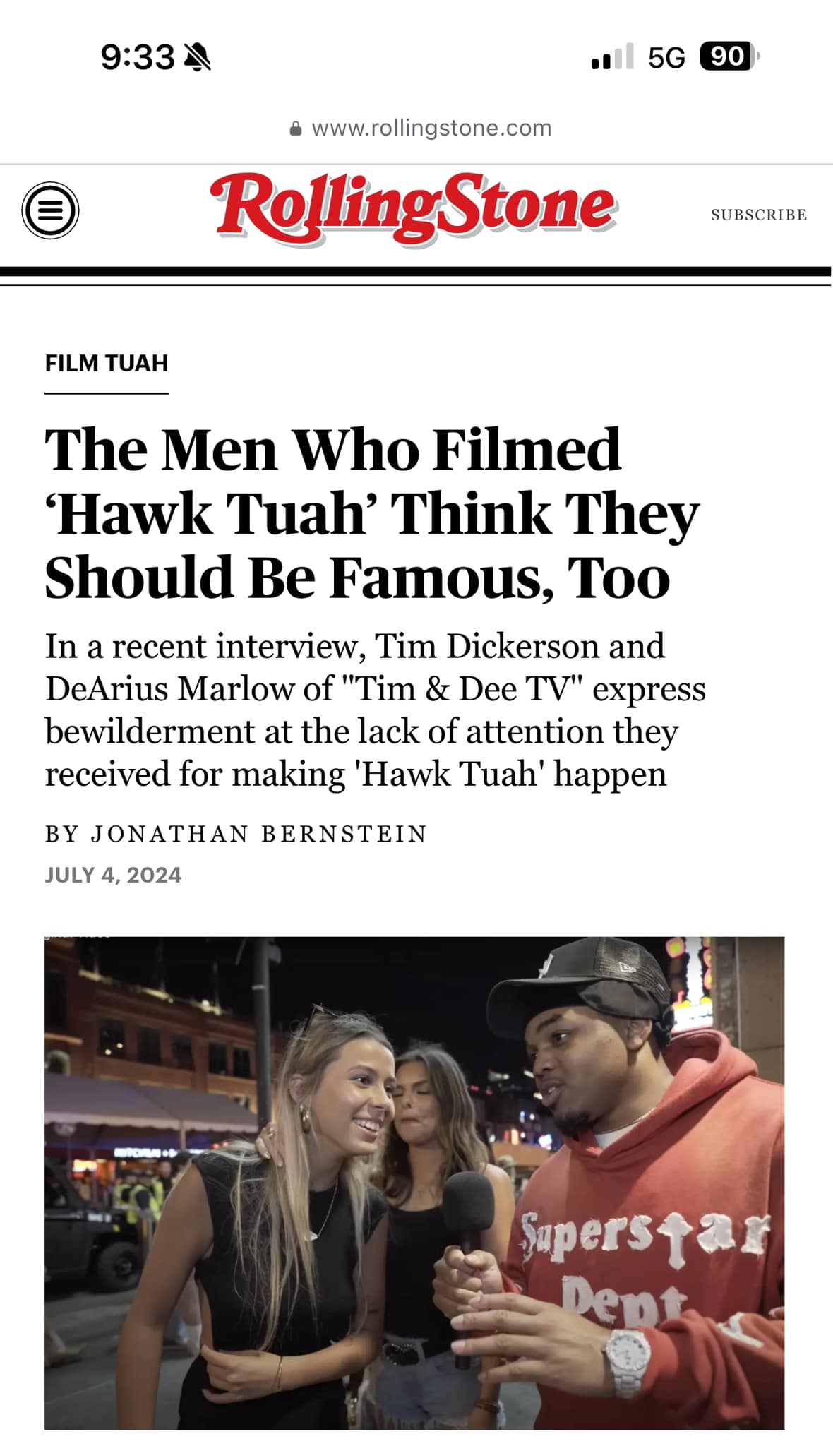 Joel King - The Men Who Filmed ‘Hawk Tuah’ Think They...
