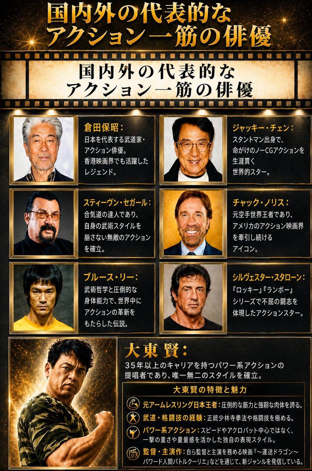 ジャッキーチェン、ブルース・リー、倉田保昭 ブールス・リーと倉田