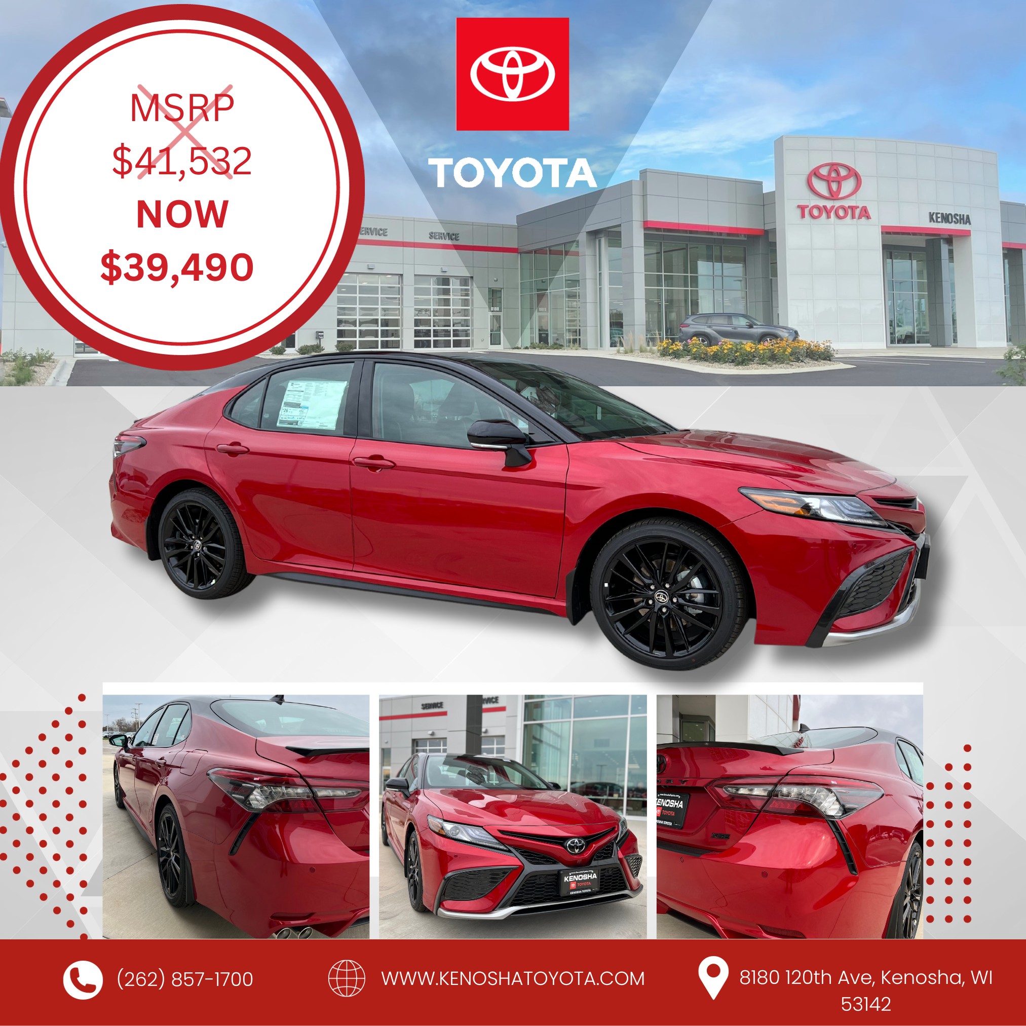 Kenosha Toyota - Introducing the 2024 Toyota Camry XSE V6,...