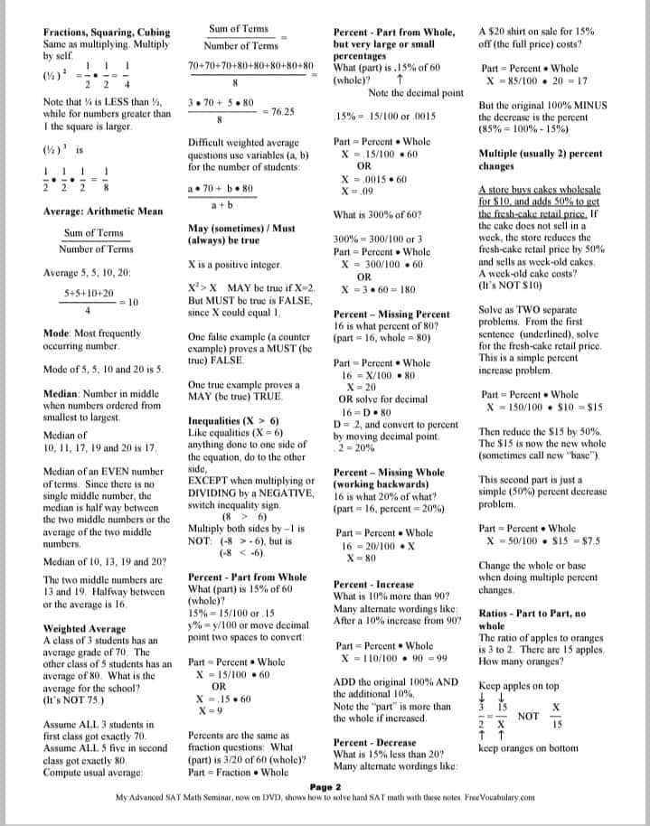 Taj - these formulas may help you survive the CS exam at least the math ...