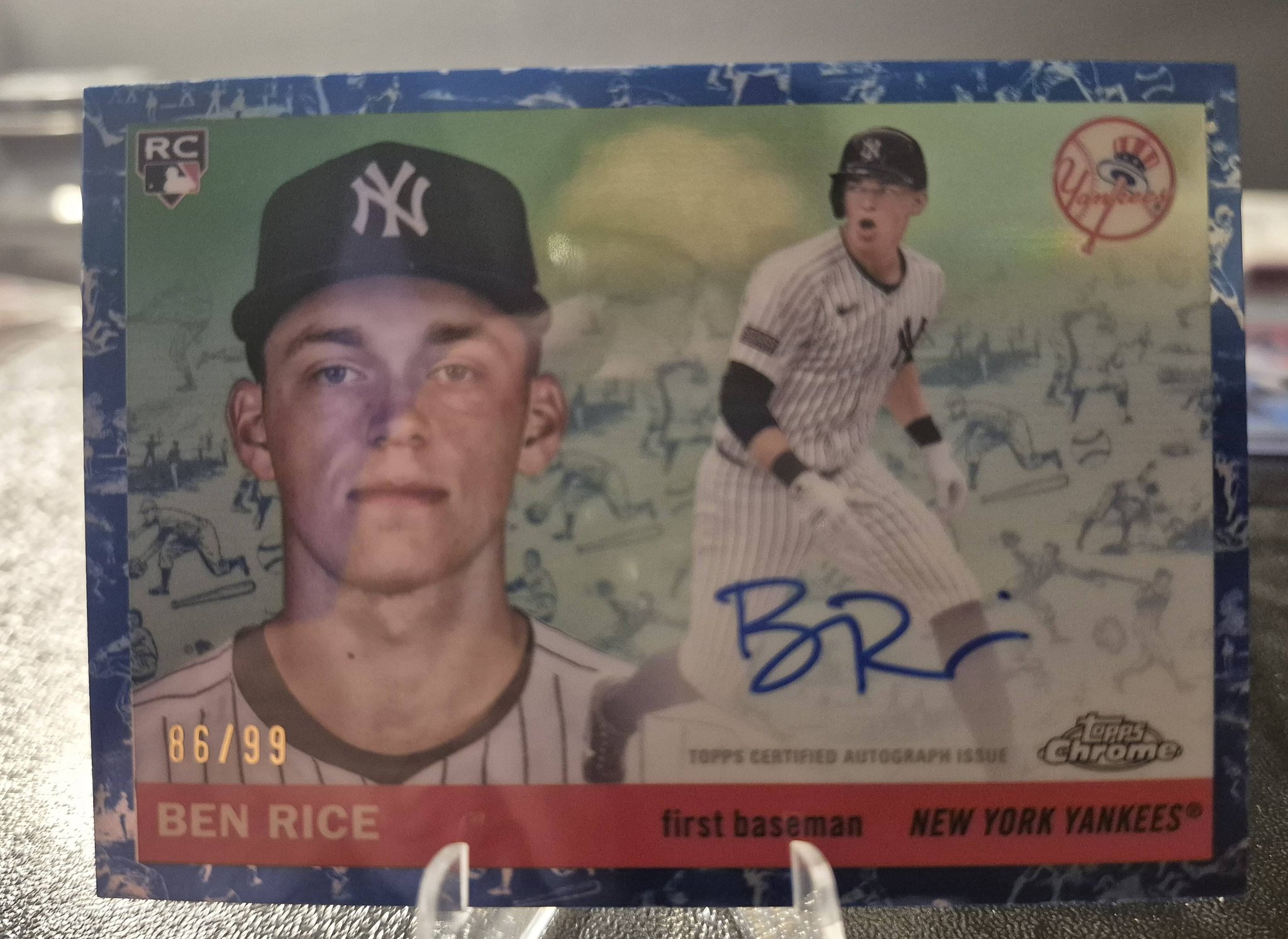 Rare 2025 Topps Chrome Platinum Ben Rice auto and Manny Machado 
