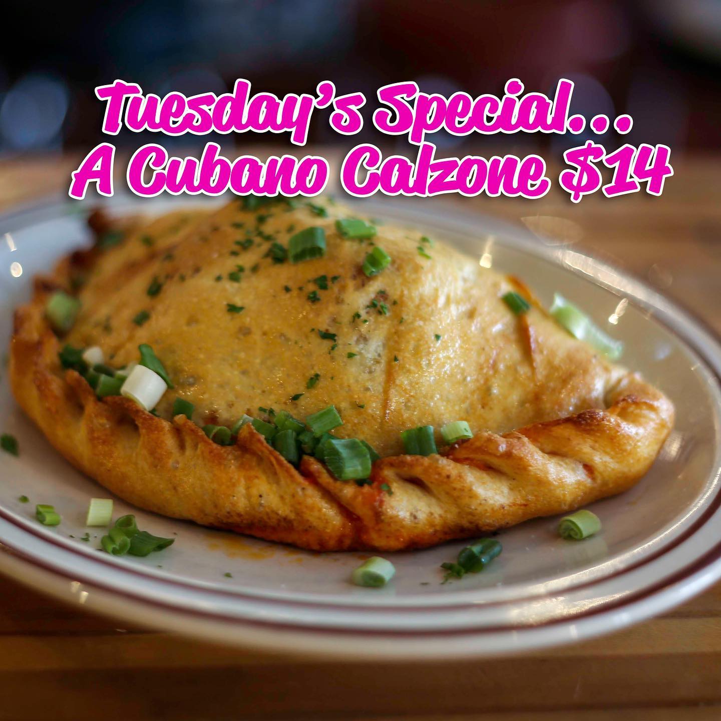 The Shed - New special on Tuesday is $14 Calzone for dine...